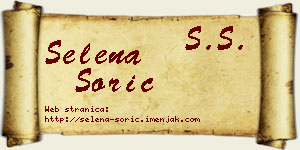Selena Šorić vizit kartica